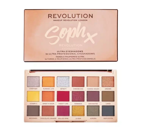 Makeup Revolution X Sophx paleta cieni Extra Spice 14,4g
