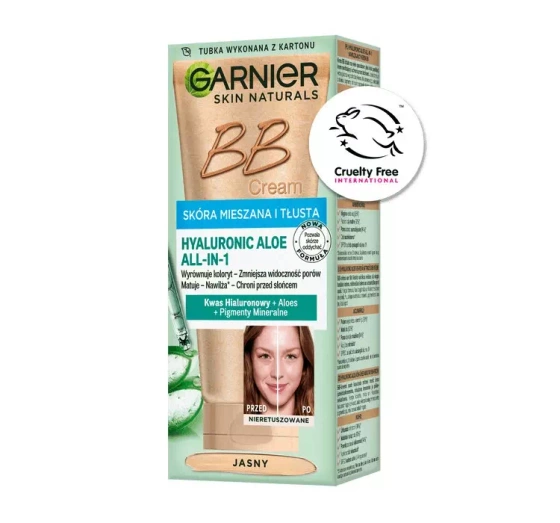 Garnier Hyaluronic Aloe All-in-1 nawilżający krem BB skóra mieszana i tłusta Light 50 ml