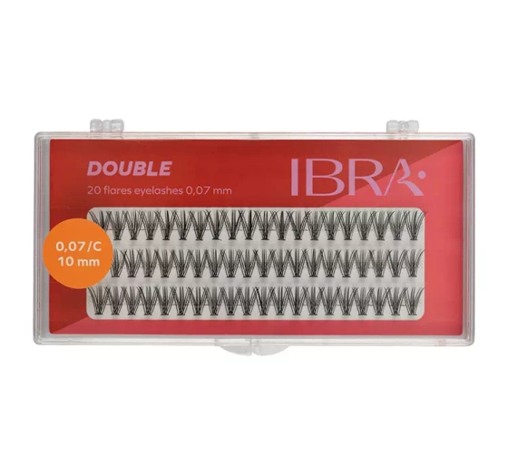Ibra Sztuczne Rzęsy Double kępki czarne C0,07 10mm