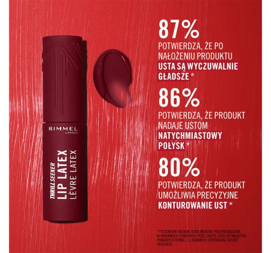Rimmel Thrill Seeker Lip Latex płynna pomadka do ust 200 So Peachy 6ml