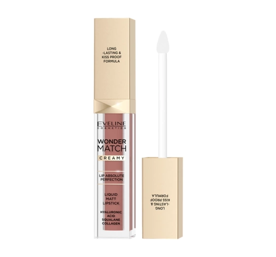 Eveline Cosmetics Wonder Match matowa pomadka w płynie 09 A Milky Nude 6,8 ml