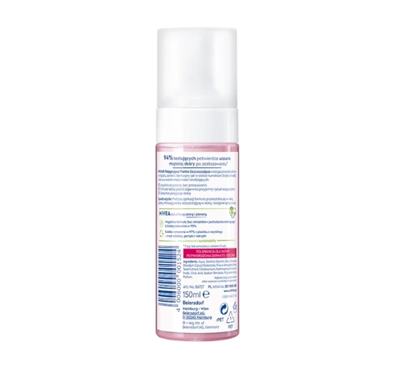 NIVEA Caring pielęgnująca pianka do oczyszczania twarzy 150 ml