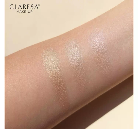 Claresa Too Glam To Give a Damn paleta rozświetlaczy 12 Golden Glow 12,5 g