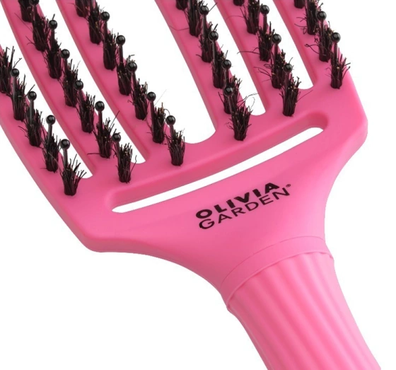 Olivia Garden Fingerbrush Dolce Vita szczotka do włosów z włosiem mieszanym Pink Granita