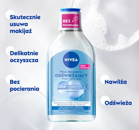 NIVEA odświeżający płyn micelarny do twarzy 400 ml
