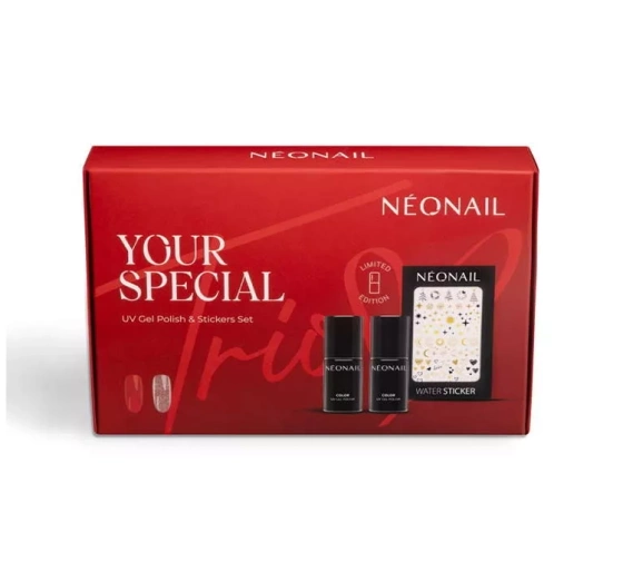 NeoNail Your Special Trio zestaw do manicure hybrydowego z wodnymi naklejkami
