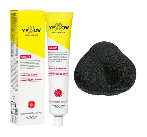 Yellow Professional Color trwała farba do włosów 2 Darkest Natural Brown 100ml