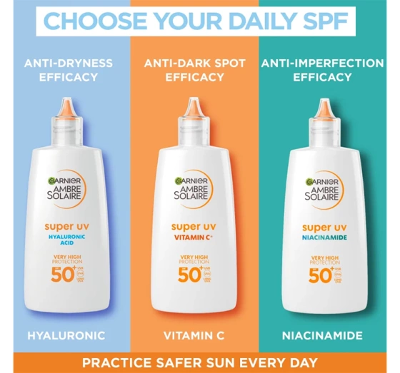 Garnier Ambre Solaire Super UV Vitamin C fluid przeciw przebarwieniom SPF50 40 ml