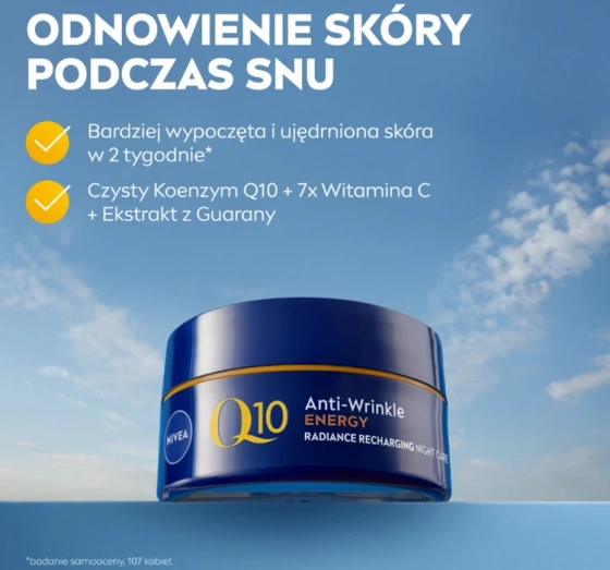 NIVEA Q10 Przeciwzmarszczkowa Energia regenerujący krem do twarzy na noc 50 ml