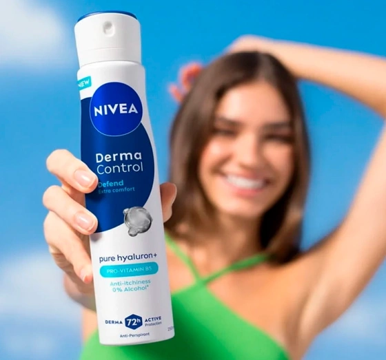 NIVEA Derma Control antyperspirant w sprayu dla kobiet Defend 250 ml