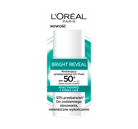 L'Oréal Paris Bright Reveal fluid do twarzy przeciw przebarwieniom SPF50 50 ml