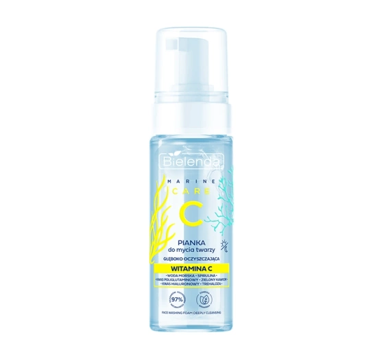 Bielenda C Marine Care głęboko oczyszczająca pianka do mycia twarzy z witaminą C 150 ml
