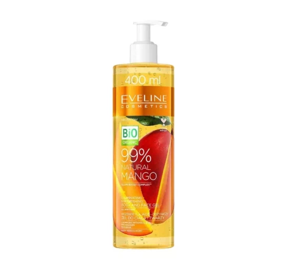 Eveline Cosmetics Bio Organic 99% Natural Mango rozświetlająco-odżywczy żel do ciała i twarzy 400 ml