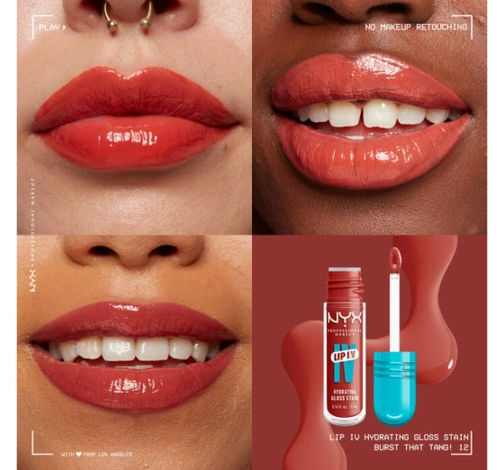 NYX Professional Makeup Lip IV Hydrating Gloss Serum błyszczyk do ust 12 Burst That Tang! 5 ml