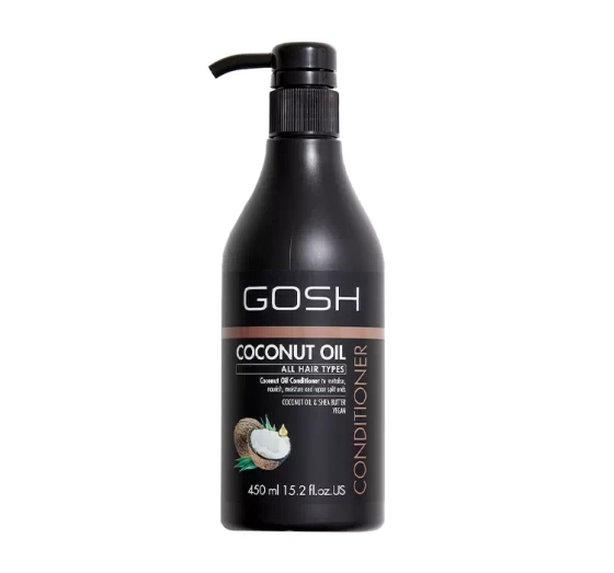 Gosh Coconut Oil wegańska odżywka do włosów z rozdwojonymi końcówkami 450 ml