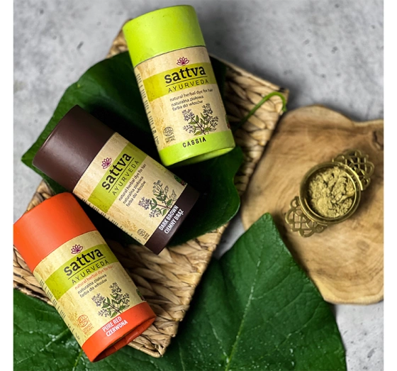 Sattva Ayurveda henna naturalna ziołowa farba do włosów Cassia 150g