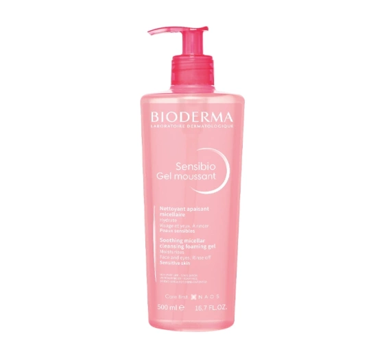 Bioderma Sensibio Gel łagodzący żel micelarny do oczyszczania twarzy 500 ml