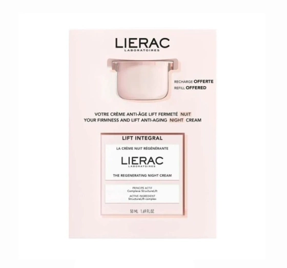 Lierac Lift Integral zestaw regenerujący krem na noc 50 ml refill kremu 50 ml