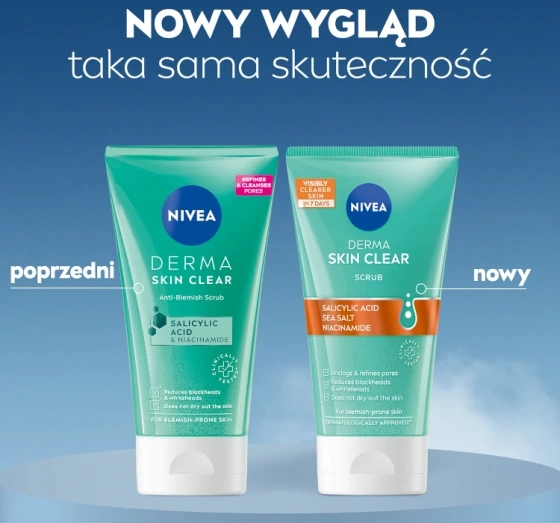 NIVEA Derma Skin Clear peeling przeciw niedoskonałościom 150 ml