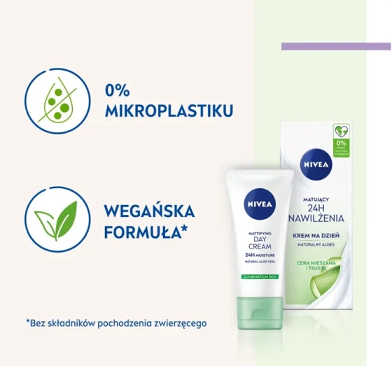 NIVEA 24h Nawilżenia matujący krem do twarzy na dzień 50 ml