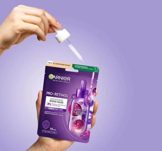 Garnier Pro-Retinol wygładzająca maska w płachcie 22 g