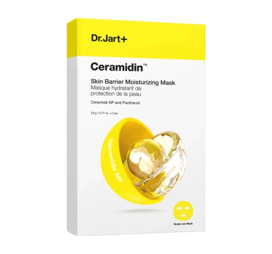 Dr.Jart Ceramidin Skin Barrier Moisturizing Mask zestaw masek z ceramidami 5 x 22 g