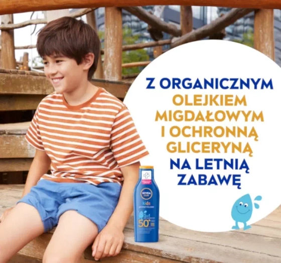 NIVEA SUN Kids Protect&Moisture przeciwsłoneczny balsam do opalania dla dzieci SPF50 200 ml