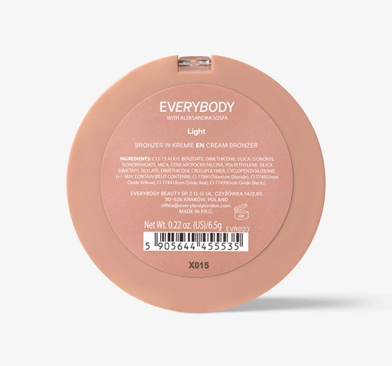 Everybody London x Aleksandra Sosfa kremowy bronzer do twarzy Light 6,5 g