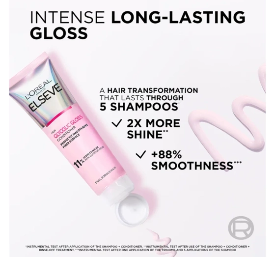 L'Oréal Paris Elseve Glycolic Gloss odżywka do włosów matowych i szorstkich 150 ml