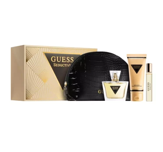 Guess Seductive woda toaletowa spray 75 ml 15 ml balsam do ciała 100 ml kosmetyczka