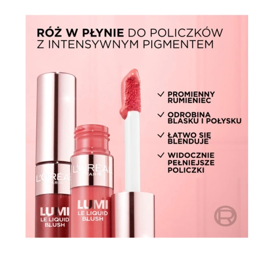 L'Oréal Paris LUMI płynny róż do policzków 627 Glowy Warm Peach 11ml