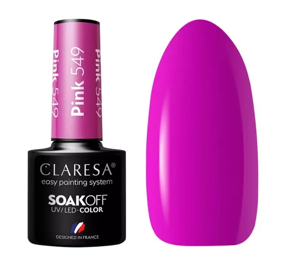 Claresa hybrydowy lakier do paznokci Pink 549 5 g