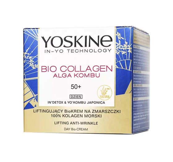 Yoskine Bio Collagen Alga Kombu liftingujący biokrem na zmarszczki na dzień 50 50ml