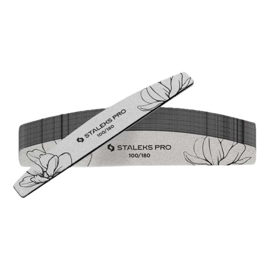 Staleks Pro Expert 40 mineralny pilnik do paznokci półksiężyc 100/180 25 sztuk