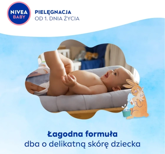 NIVEA BABY 99% Pure Water Multi Pack chusteczki nawilżane biodegradowalne 3 x 57 sztuk