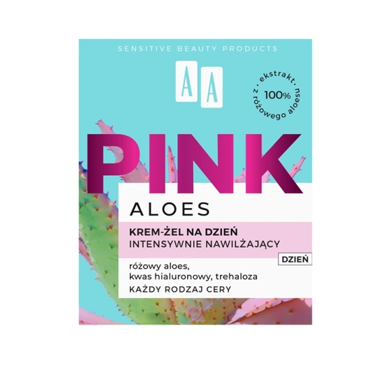 AA Pink Aloes intensywnie nawilżający krem-żel na dzień 50 ml