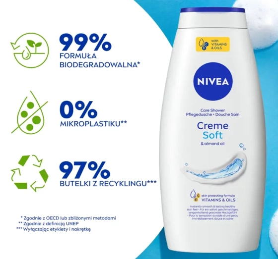 NIVEA Creme Soft pielęgnujący kremowy żel pod prysznic 500 ml