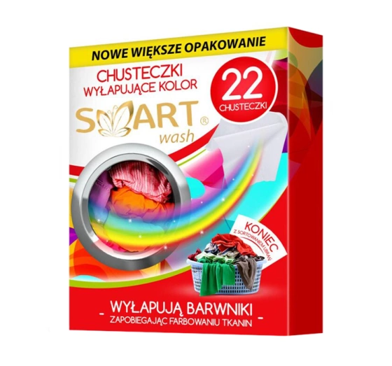 Smart Wash chusteczki wyłapujące kolor 22 sztuki