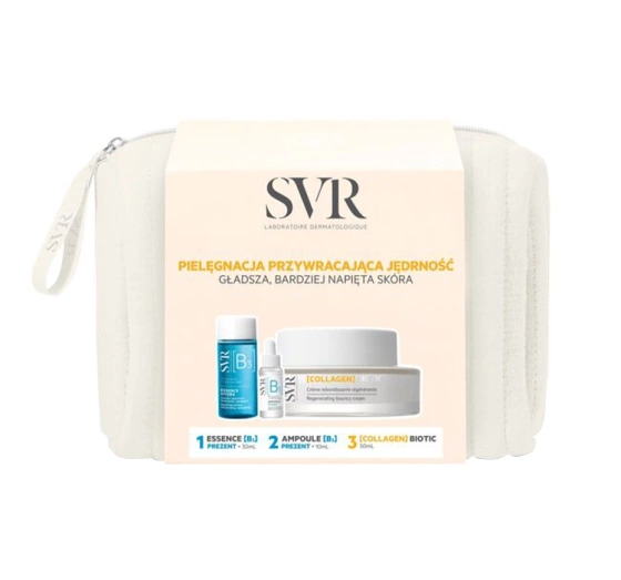 SVR zestaw kosmetyków do pielęgnacji krem przeciwstarzeniowy 50 ml serum 10 ml esencja 30 ml kosmetyczka