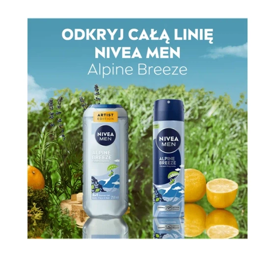 NIVEA MEN Alpine Breeze żel pod prysznic 3w1 dla mężczyzn 250 ml