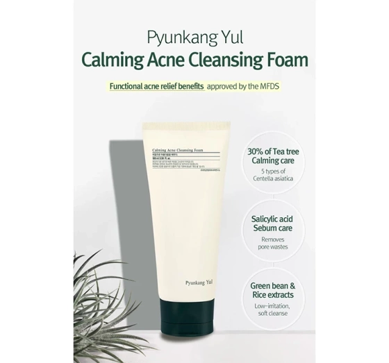 Pyunkang Yul Calming Acne łagodząca pianka do mycia twarzy trądzik 100ml