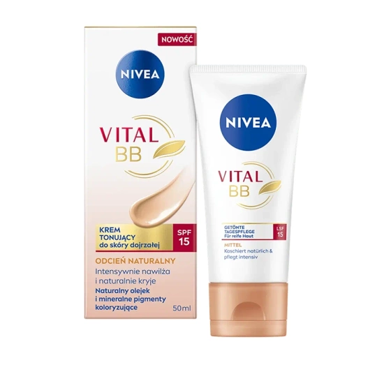 NIVEA Vital BB krem tonujący do skóry dojrzałej SPF15 odcień naturalny 50 ml