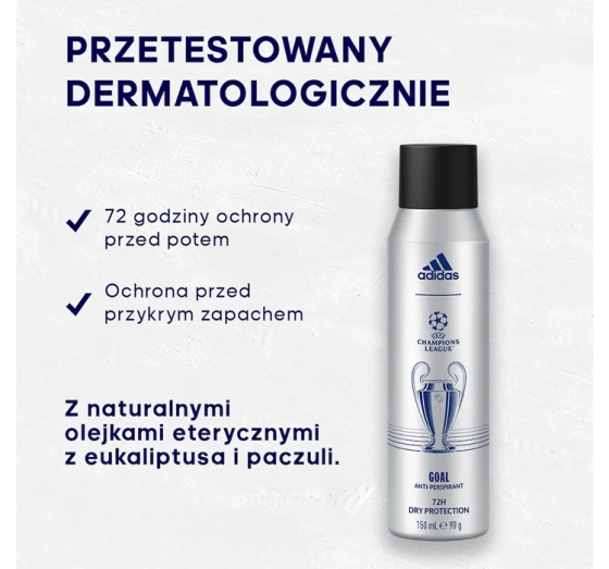 Adidas UEFA Champions League Goal antyperspirant spray 150 ml