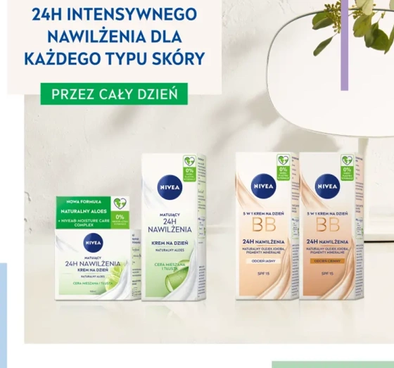NIVEA 24h Nawilżenia matujący krem do twarzy 50 ml