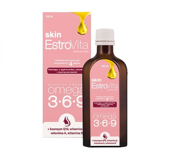 EstroVita Skin Omega 3-6-9 suplement diety dla kobiet 150 ml