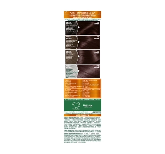 Garnier Color Naturals trwała farba do włosów 4.12 Lodowy Brąz