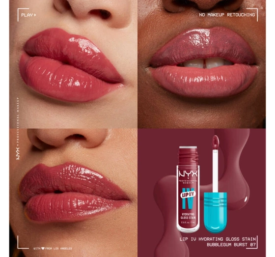 NYX Professional Makeup Lip IV Hydrating Gloss Serum błyszczyk do ust 07 Bubblegum Burst 5 ml
