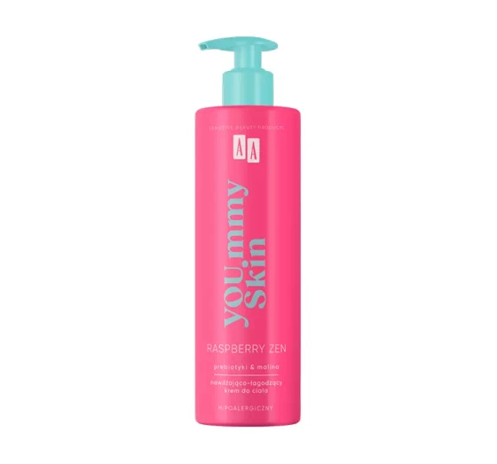 AA You.mmy Skin nawilżająco-łagodzący krem do ciała Raspberry Zen 400 ml