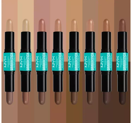 NYX Professional Makeup Wonder Stick dwustronny sztyft do konturowania twarzy 03 Light Medium 2 × 4 g