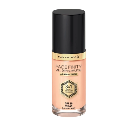 Max Factor Facefinity All Day Flawless 3 in1 wegański podkład C40 Light Ivory 30 ml